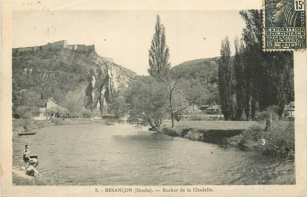 Besançon (Doubs) — Rocher de la Citadelle — E. Karrer, Belfort - Frente