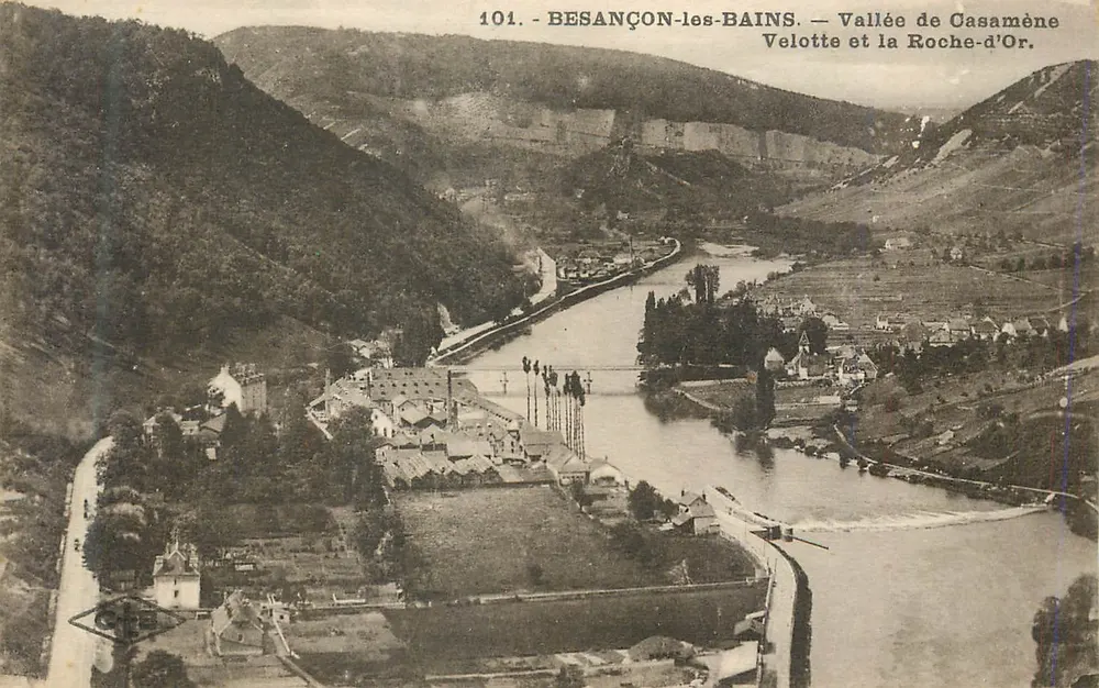 Besançon-les-Bains — Tal der Casamène, Velotte und die Roche-d'Or — n°101 - Vorderseite