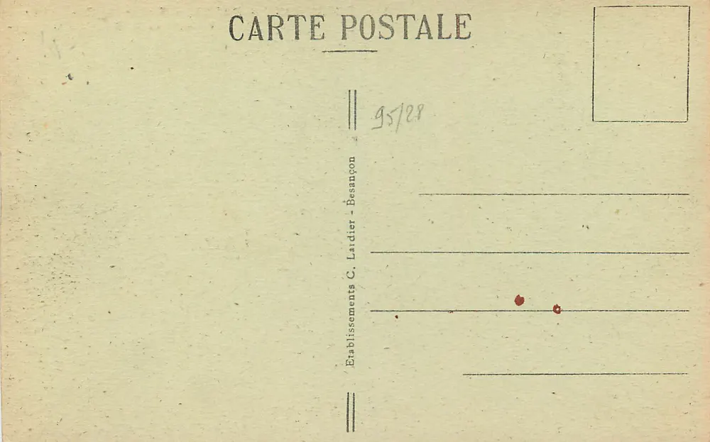 Besançon-les-Bains — Tal der Casamène, Velotte und die Roche-d'Or — n°101 - Rückseite