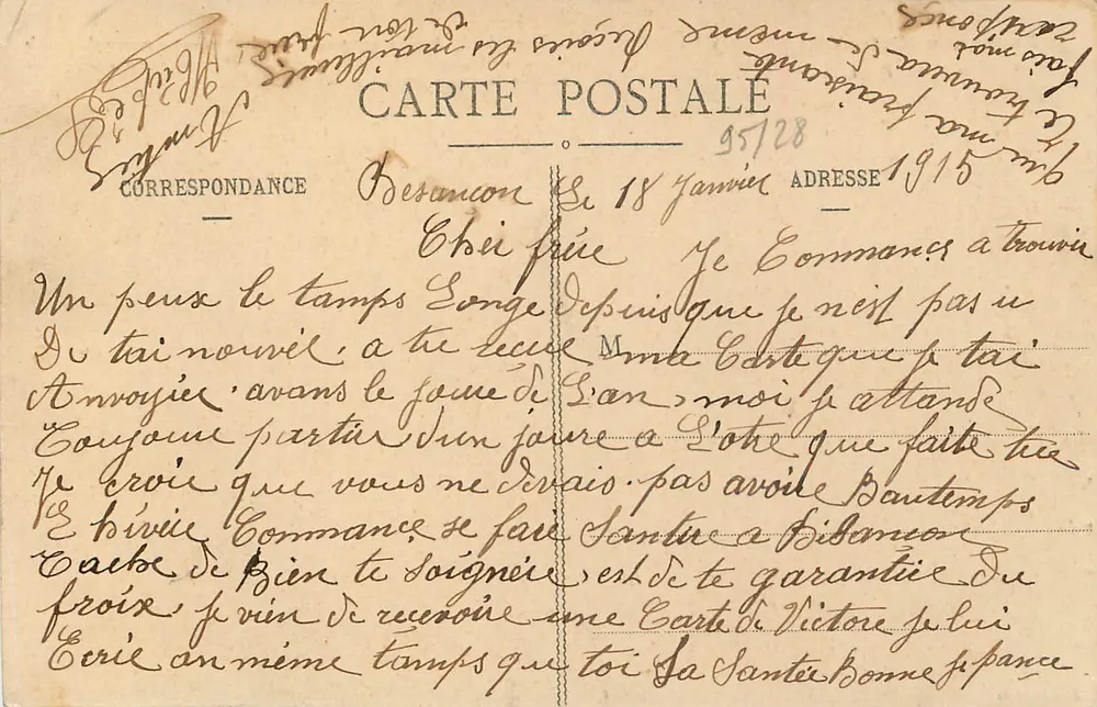 Besançon Historique (M. D.) — La Porte Rivolte — M. Diphosec, n°9 - Verso