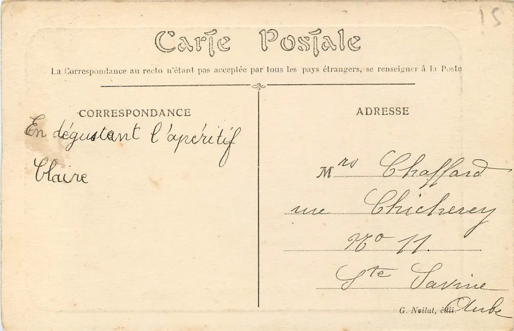 Montpellier — L'Hôtel de la Préfecture et l'Hôtel des Postes — G. Noïtal, édit. - Verso