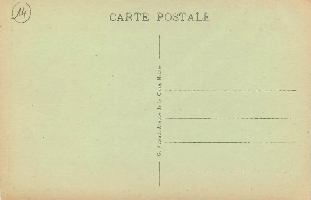 Cabourg - O Grand Hôtel — editor G. Arland, Nantes, n°1 - Verso