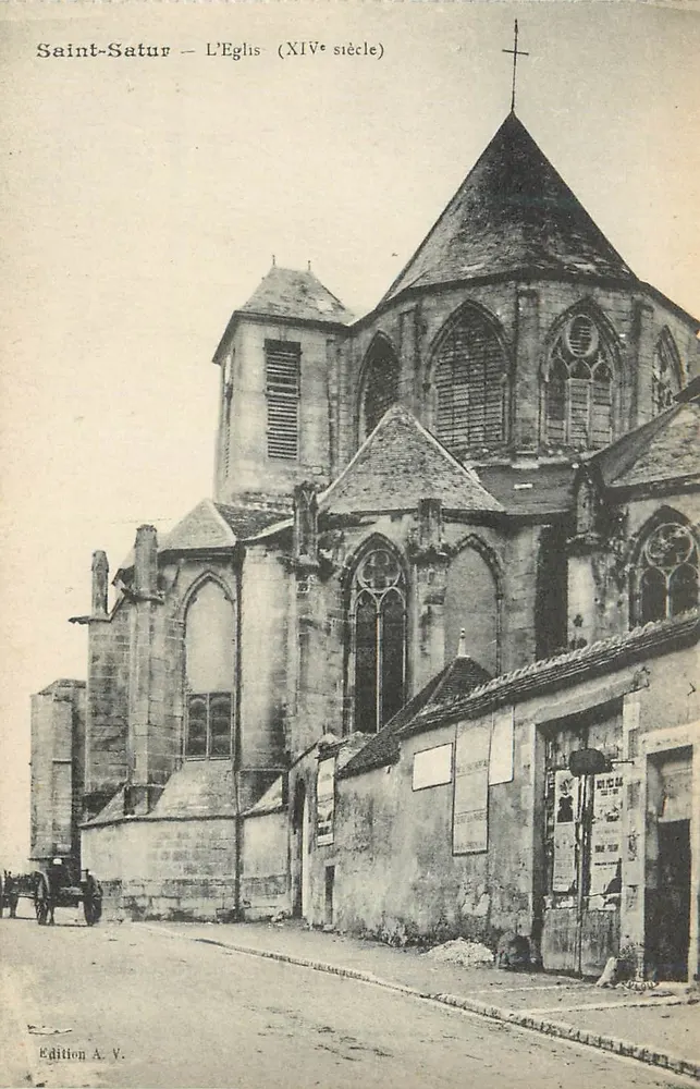 Saint-Satur — De Kerk (14e eeuw) — Uitgave A. V. - Voorkant