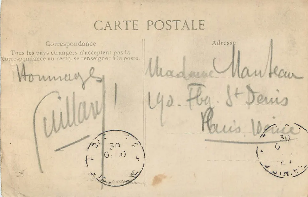 Melun — Jardin de l'Hôtel de Ville — SIRON Éditeur n°496 - Verso