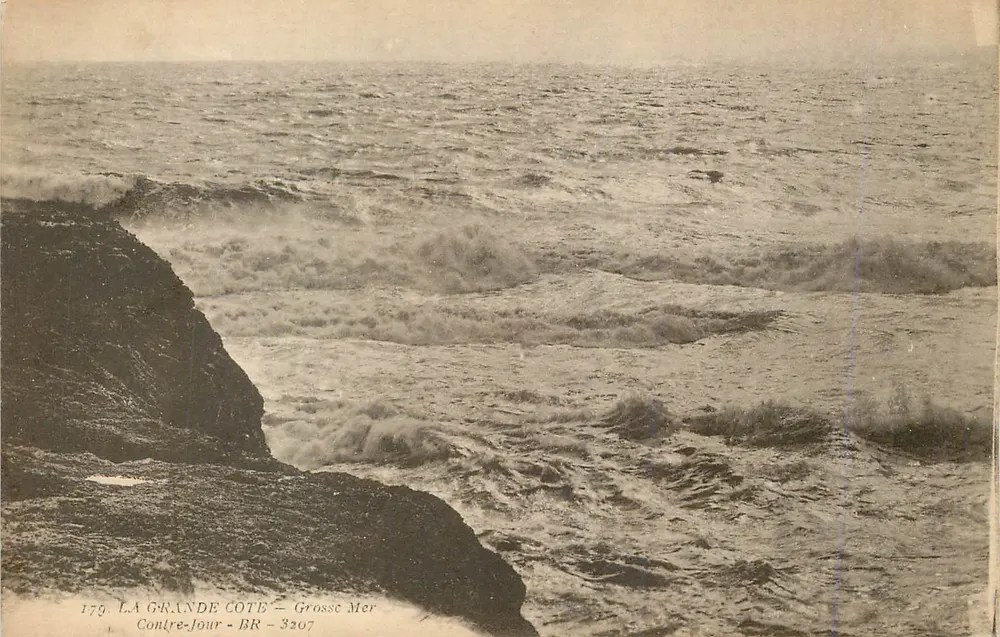 La Grande Côte — Grosse Mer — Contre-Jour — BR - 3207 - Recto