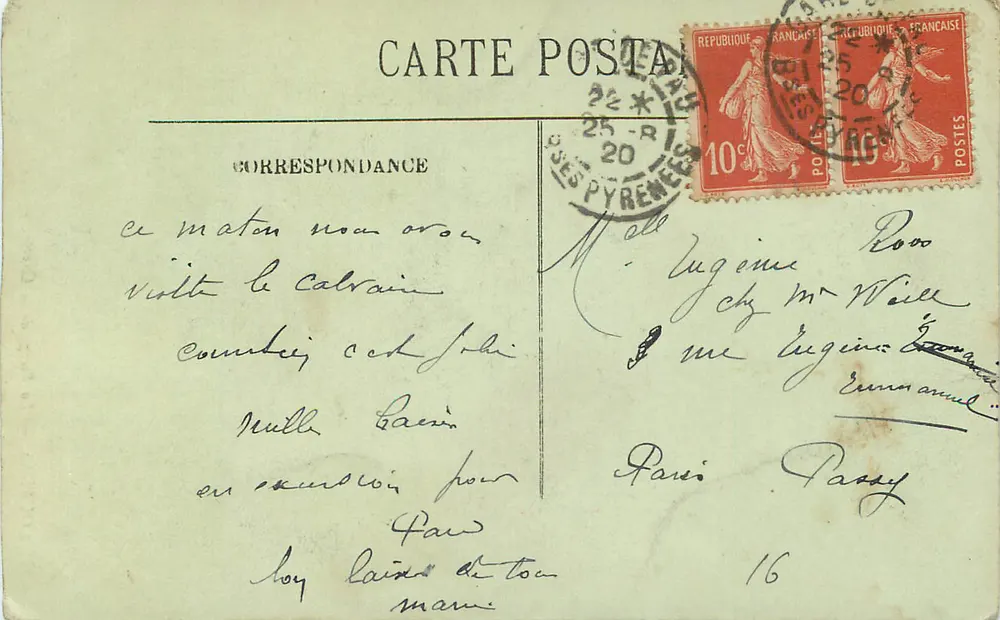 A Virgem da Gruta — Lourdes — LL n°225 - Verso