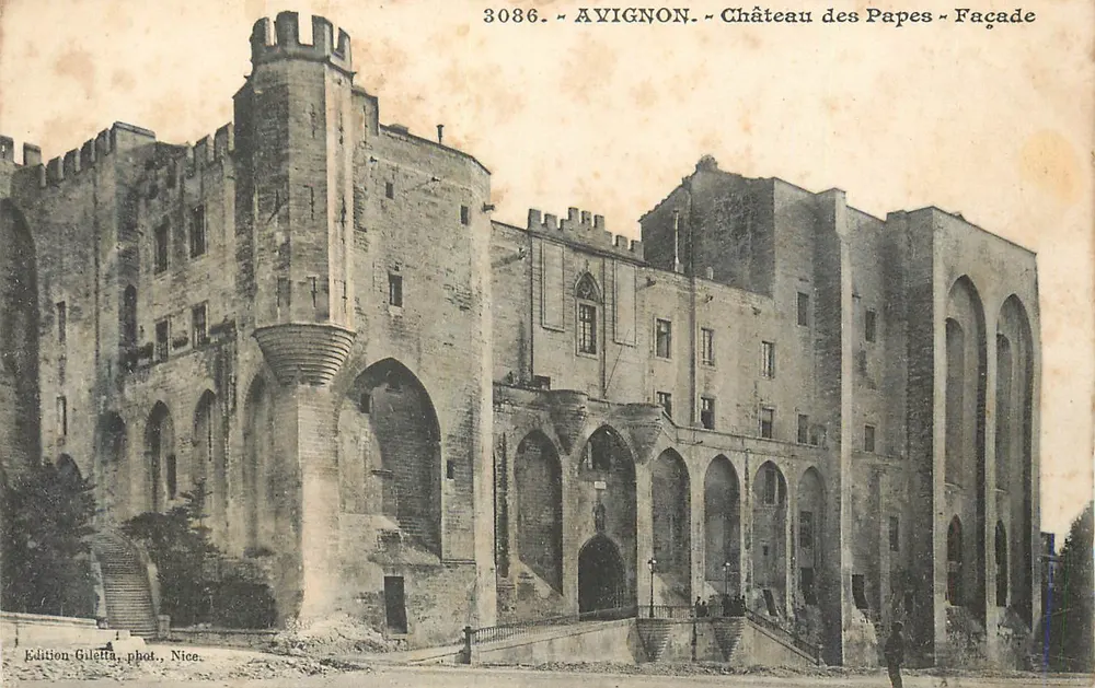 Avignon - Castelo dos Papas - Fachada — Edição Gilelta, fot. Nice, n° 3086 - Frente