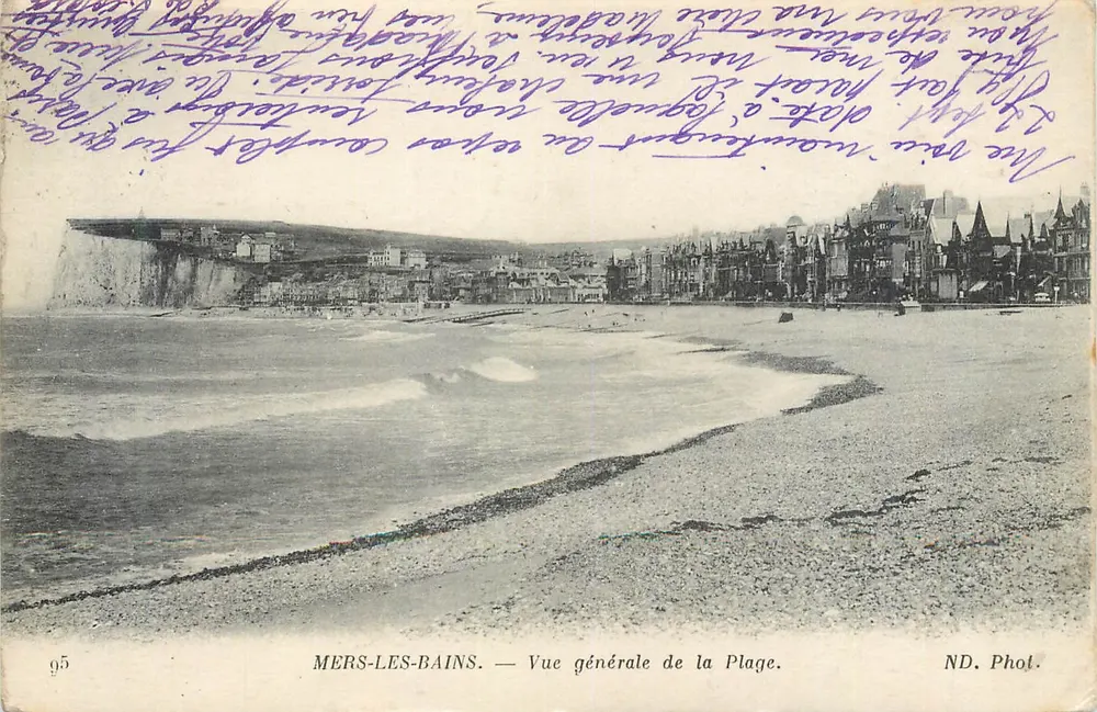 MERS-LES-BAINS — Vista generale della Spiaggia — ND. Fot. — n°95 - Recto