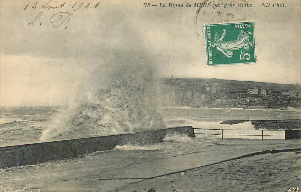 A Digue de MERS em tempo forte — ND Fot. n° 478 - Frente