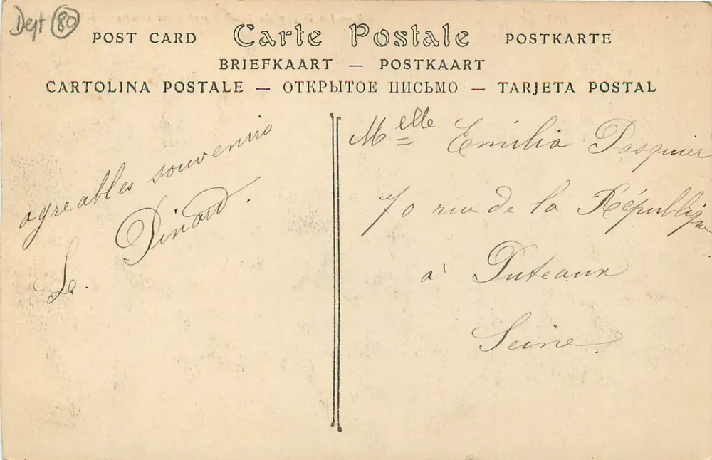 A Digue de MERS em tempo forte — ND Fot. n° 478 - Verso
