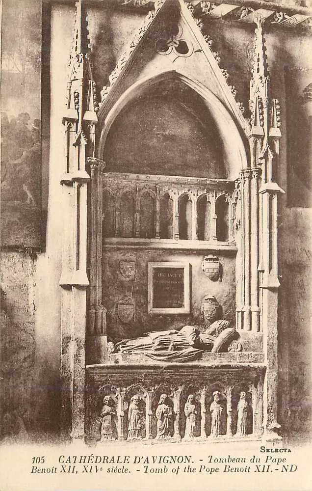 Catedral de Avignon — Túmulo do Papa Benoît XII — Século XV — Selecta - Frente