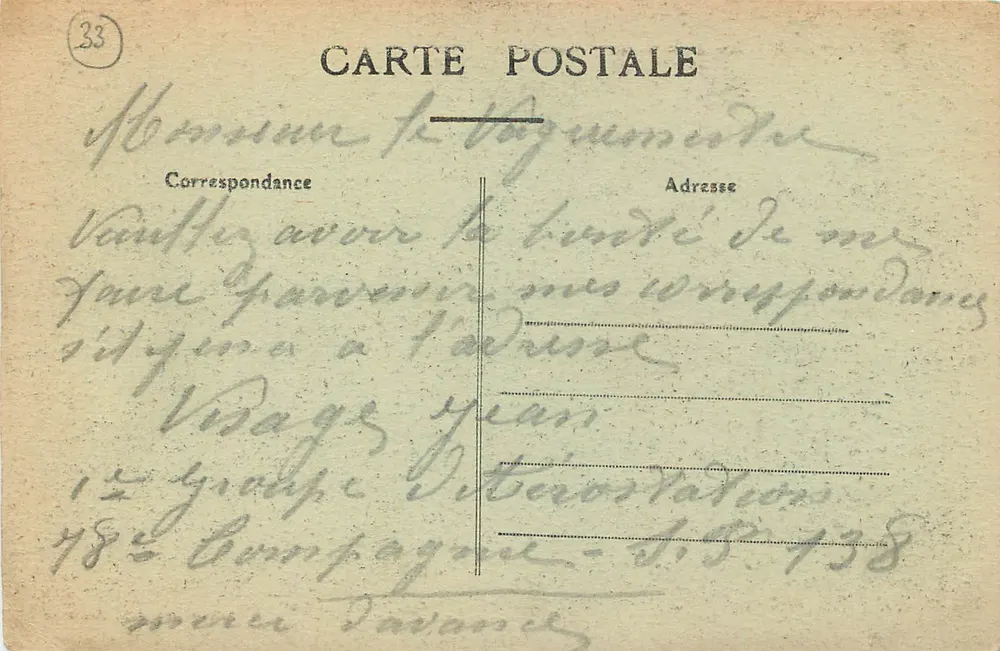Bordeaux — Vista geral dos Chartrons — A. Pine, editor Bordeaux - Verso