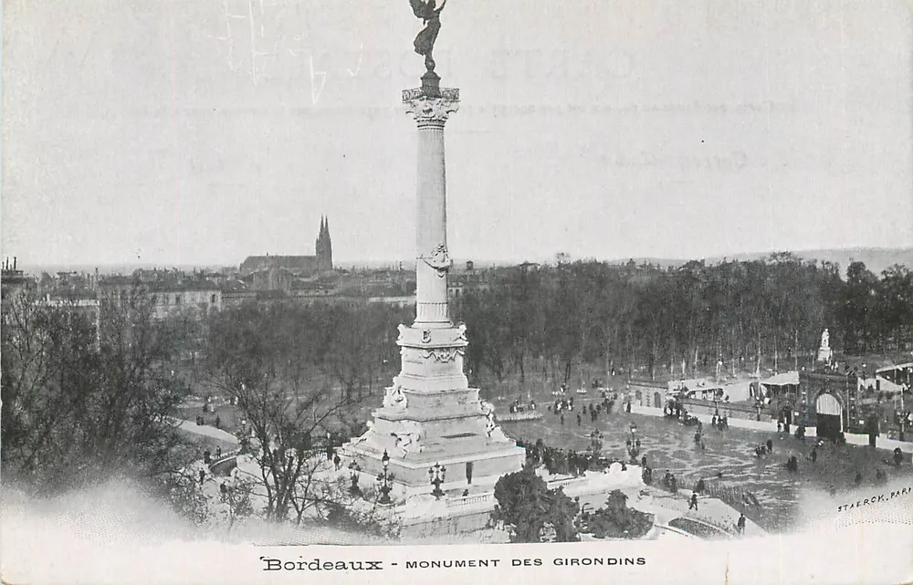 Bordeaux - Monument dos Girondinos — editor Staerck, Paris - Frente