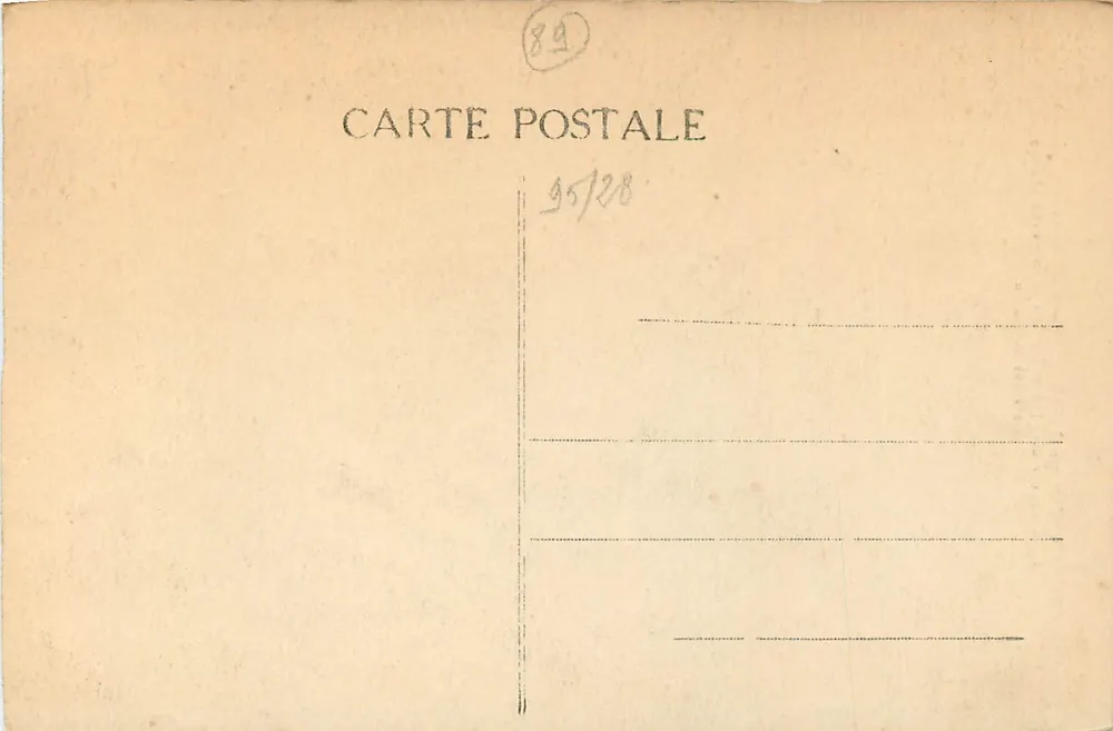 Villeneuve-sur-Yonne — Tor von Sens (Außen) — unbekannter Verlag, Nr. 95728 - Rückseite