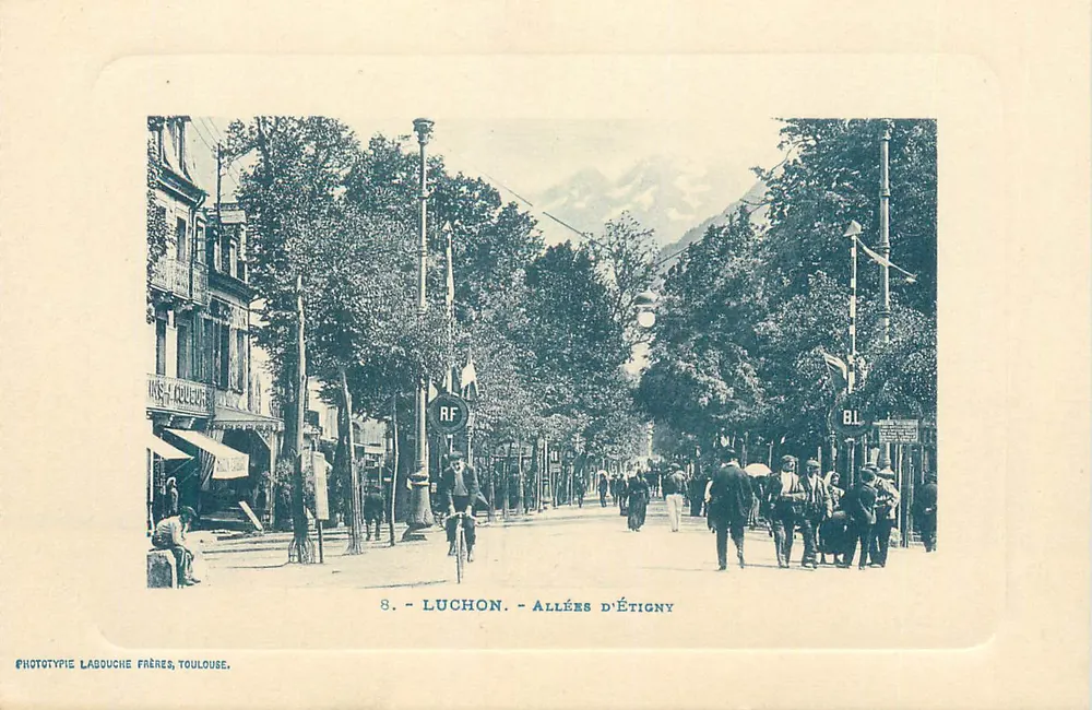 Luchon - Avenidas de Étigny — Fototipia Labouche Frères, Toulouse, n°8 - Frente