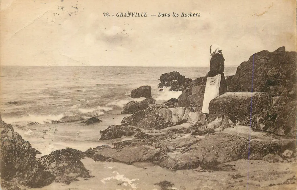 Granville — Tussen de Roche — Uitgave A. Besnard, Granville - Voorkant