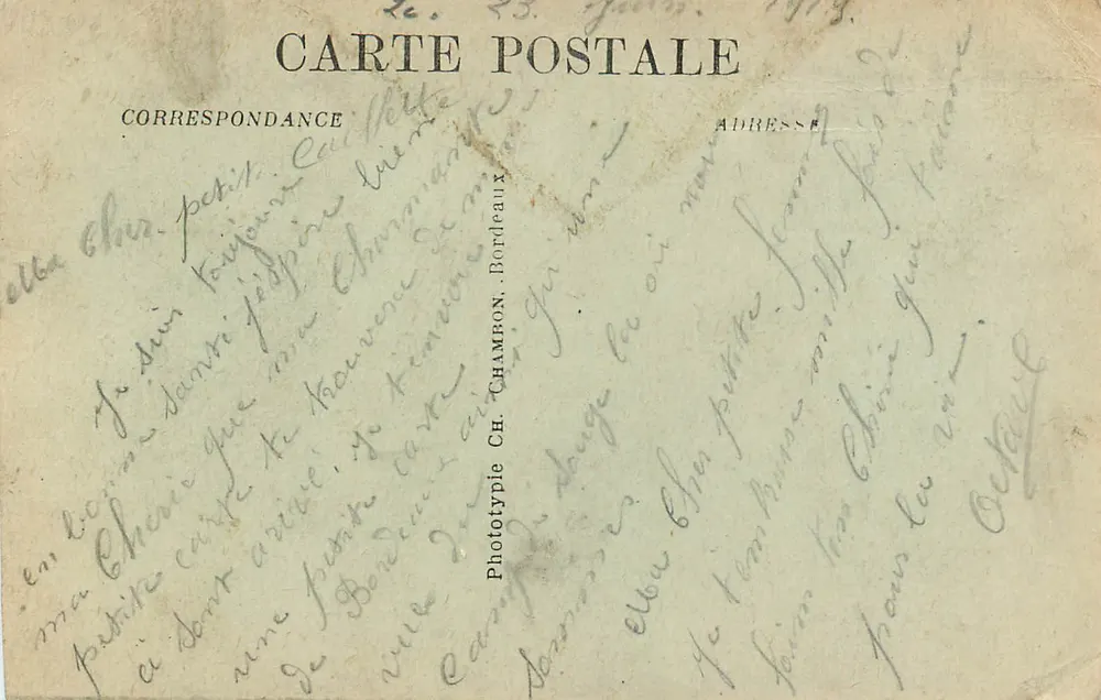 Bordeaux — Denkmal der Girondinen (Nordgruppe) — C.B. - Rückseite