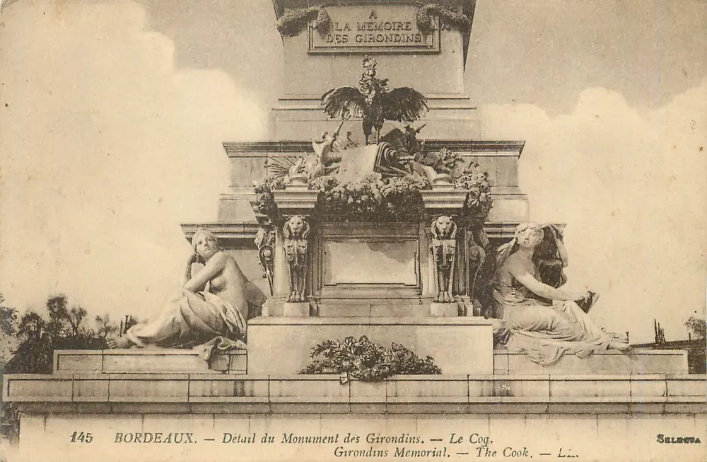 Bordeaux — Detail des Denkmals der Girondins — Le Cog. — The Cook. — Li. — Selcota 145 - Vorderseite