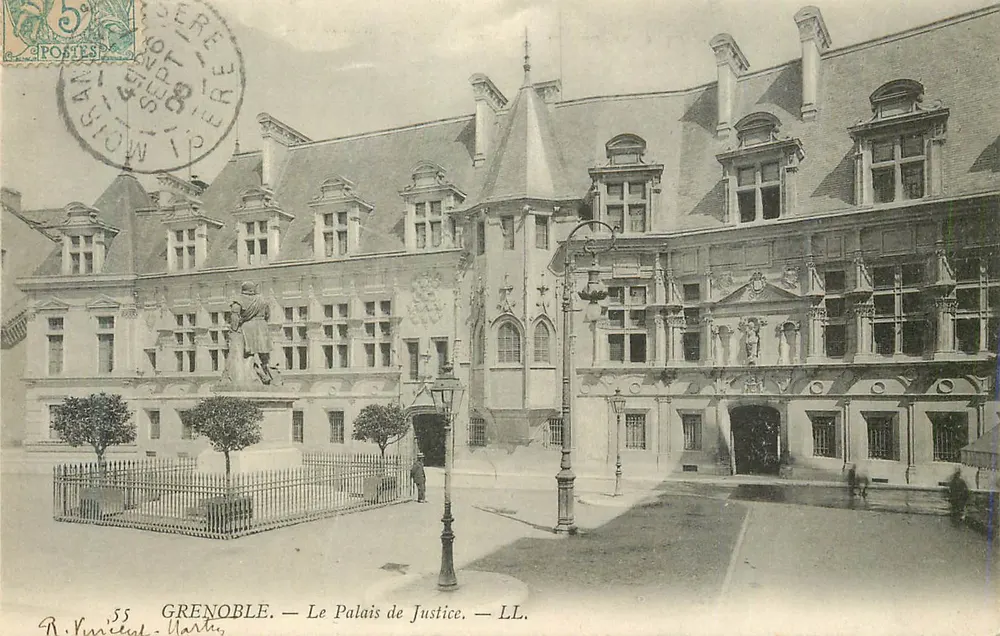 Grenoble — O Palácio de Justiça — R. Vincent - Lartig. - Frente