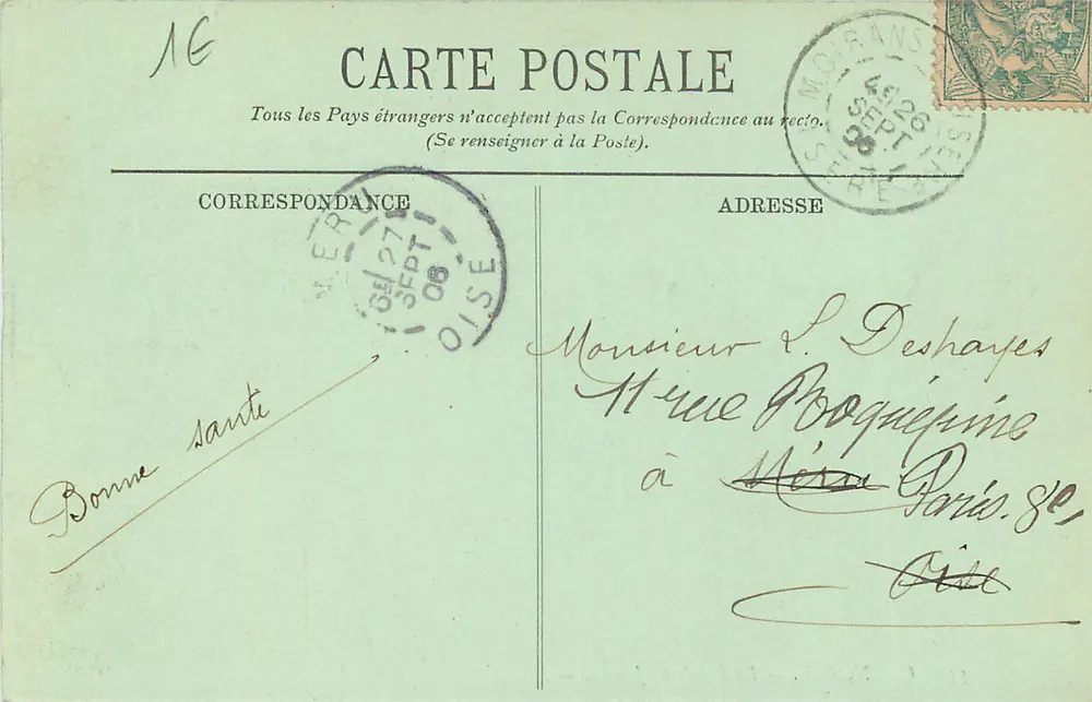Grenoble — O Palácio de Justiça — R. Vincent - Lartig. - Verso