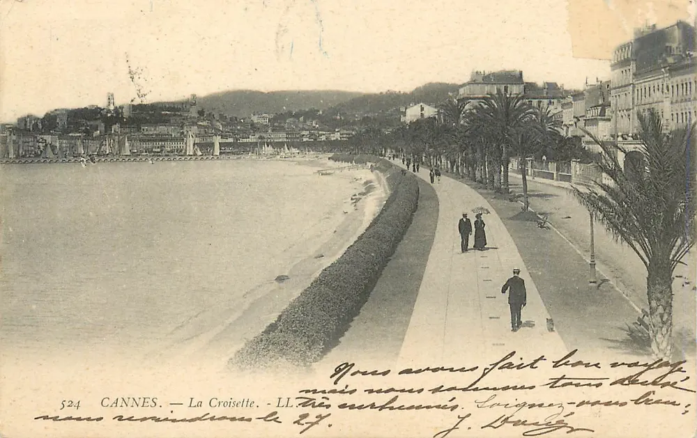 CANNES — La Croisette — LL. Tiré sur papier à grain - Frente