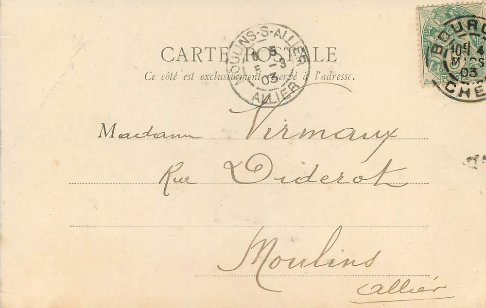 Bourges — Hotel Jacques-Cœur — Escada da capela — B.F. PARIS - Verso