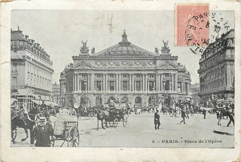 Paris - Place de l'Opéra — Opéra Garnier, éditeur 'Paris - Place de l'Opéra' n°9 - Frente