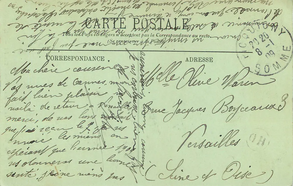 Abbeville — La Statue de l'Amiral Courbet — LL. n°188 - Verso