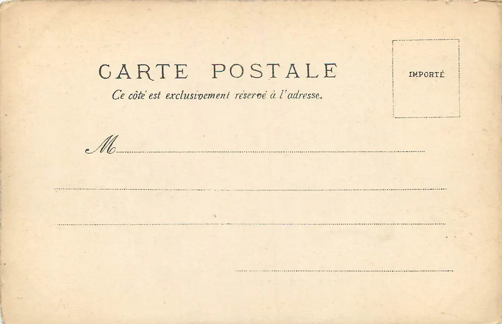 The Rembures Castle — Abbéville — V.R. No. 637 - Back