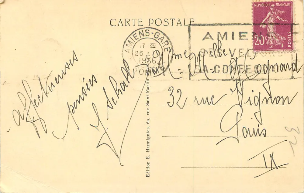 Amiens — A Catedral — Harmignies, n°46 - Verso