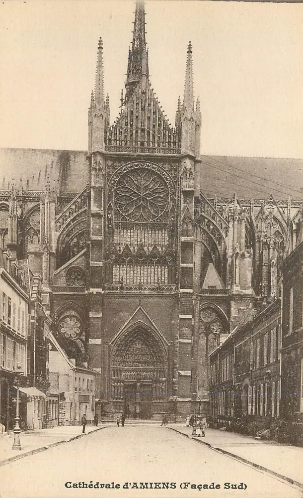 Catedral de Amiens — Fachada Sul — Edição E. Régnaud, Amiens - Frente