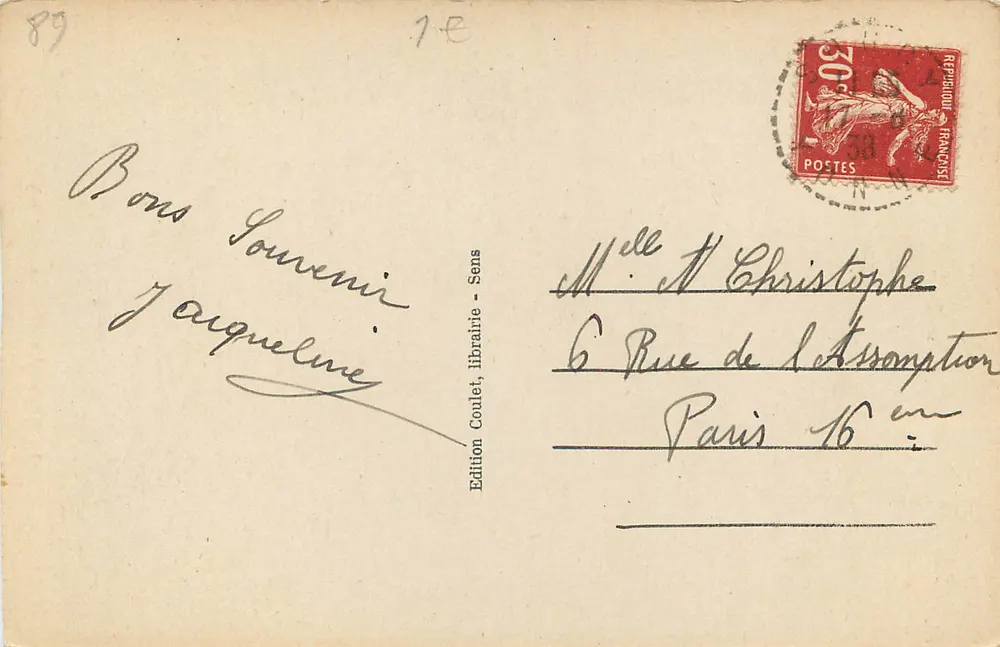 Sens (Yonne) — A Catedral — Edição Coulet, livraria - Verso