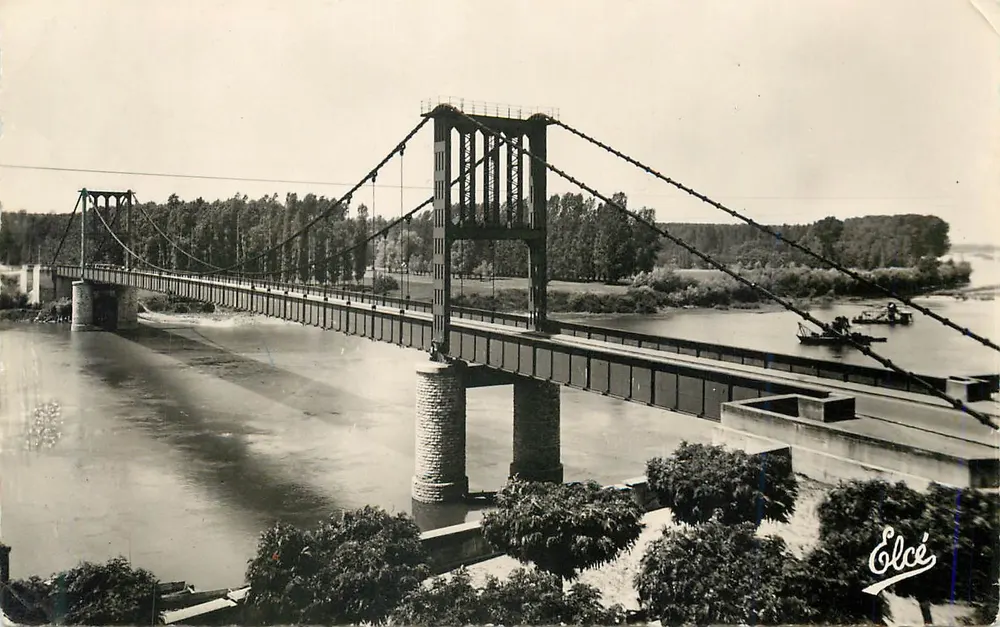 Hängebrücke über die Garonne — Marmande (Lot-et-Garonne) — Élécé - Vorderseite