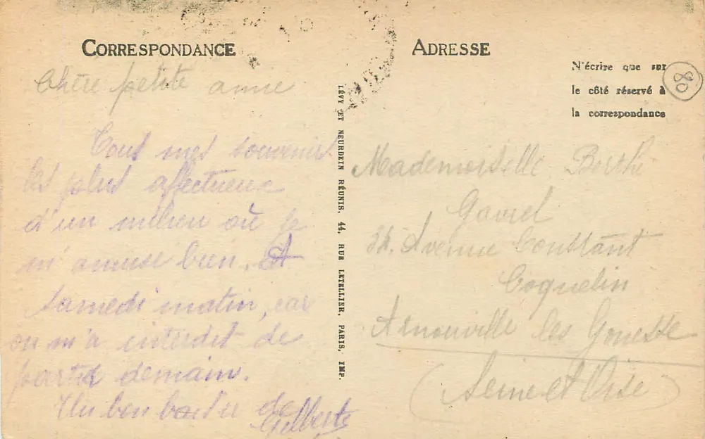 Amiens — Katedra — Wydawnictwo Boitelle et Legrand, nr 96 - Rewers