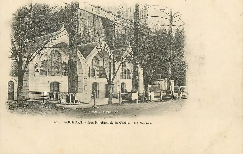 Lourdes - Les Piscines de la Grotte — D. T. J. Photo, Lourdes, n°101 - Recto