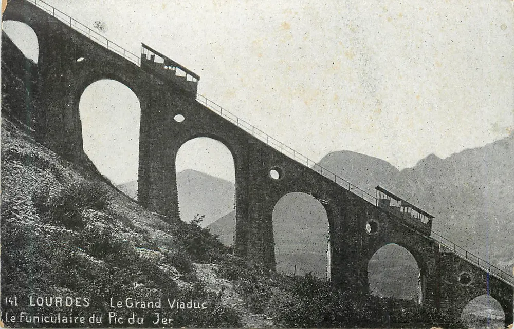Lourdes — Der Funicular des Pic du Jer — Der Große Viadukt — n°141 - Vorderseite