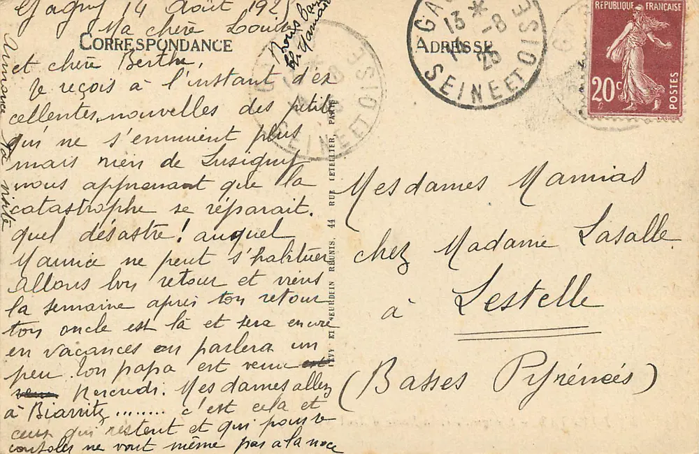 Étretat - L'Aiguille et la Porte d'Aval - ND - Verso