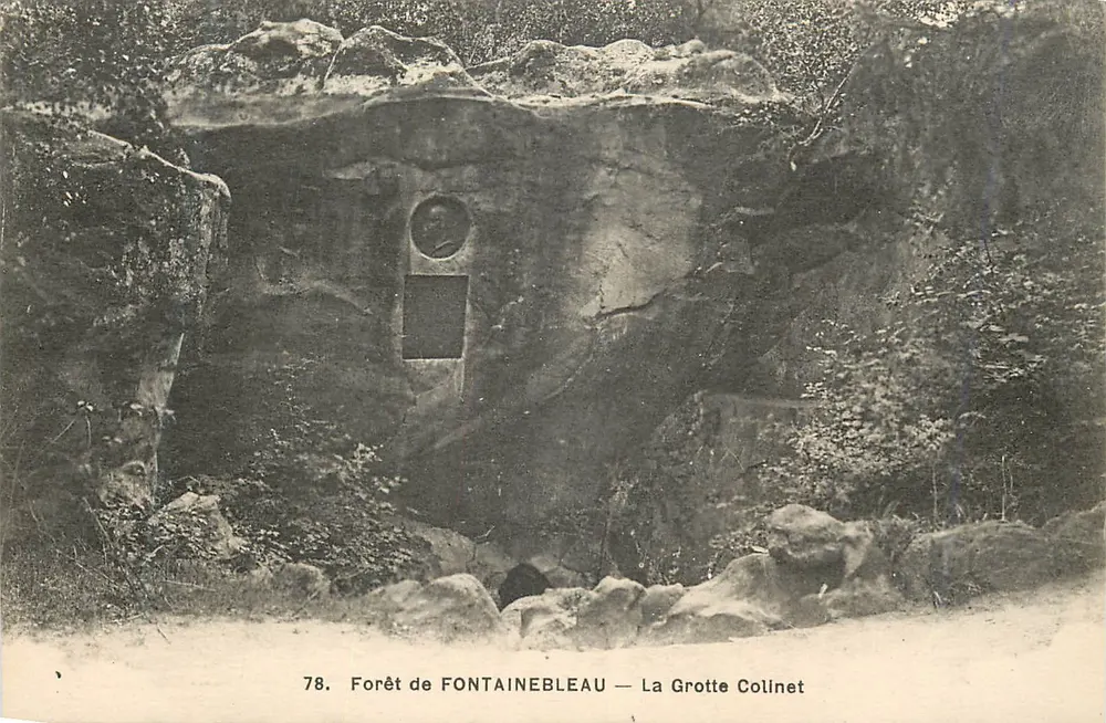 Floresta de FONTAINEBLEAU — A Gruta Colinet — n°78 - Frente