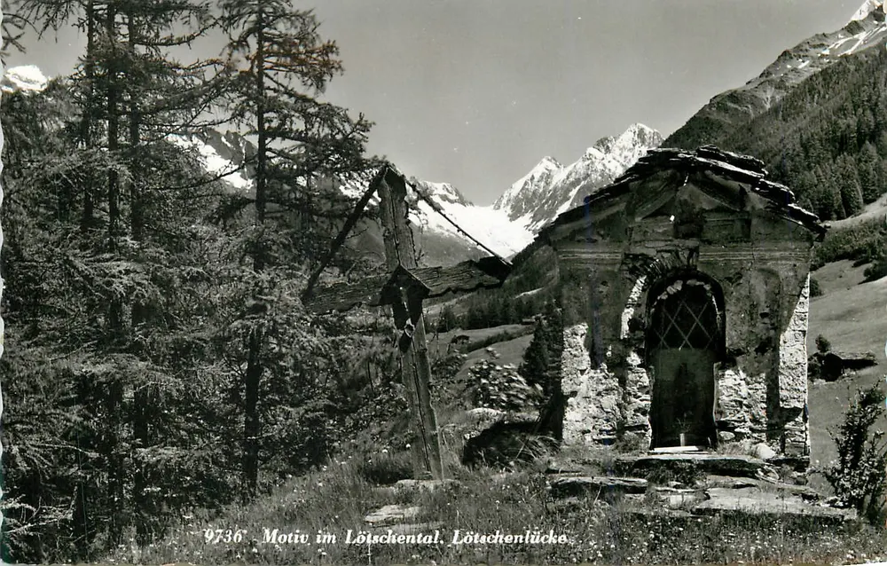 Motif im Lötschental. Lötschenlücke — 9736 — éditeur non visible - Frente