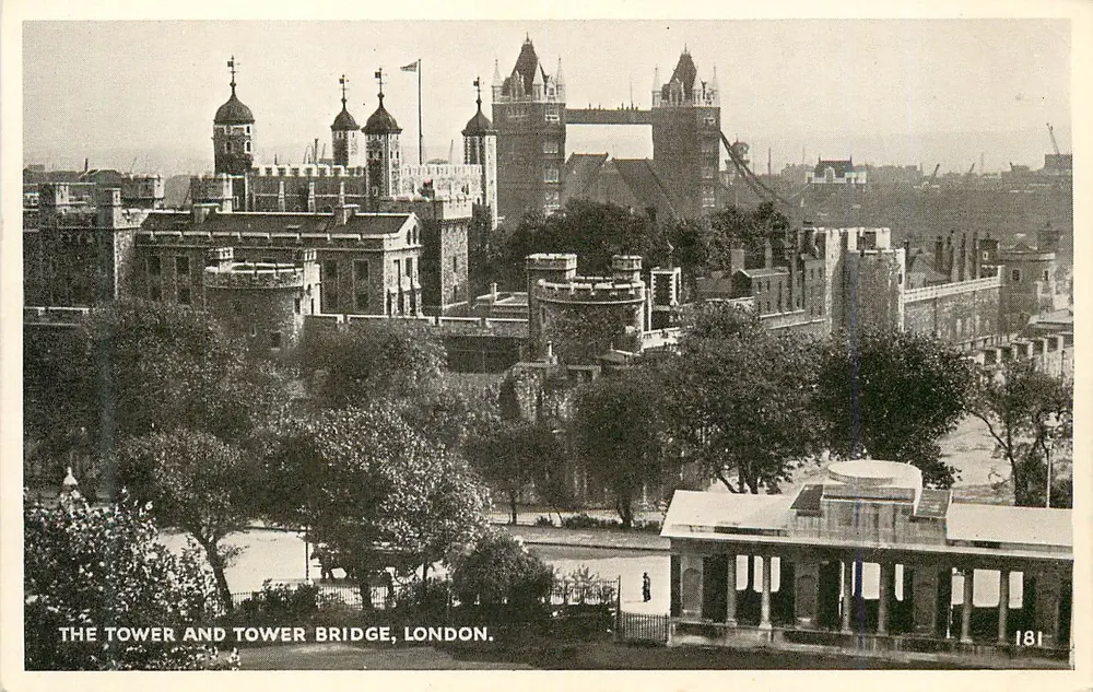 A Torre e o Tower Bridge, Londres — editor desconhecido, n° de série 181 - Frente
