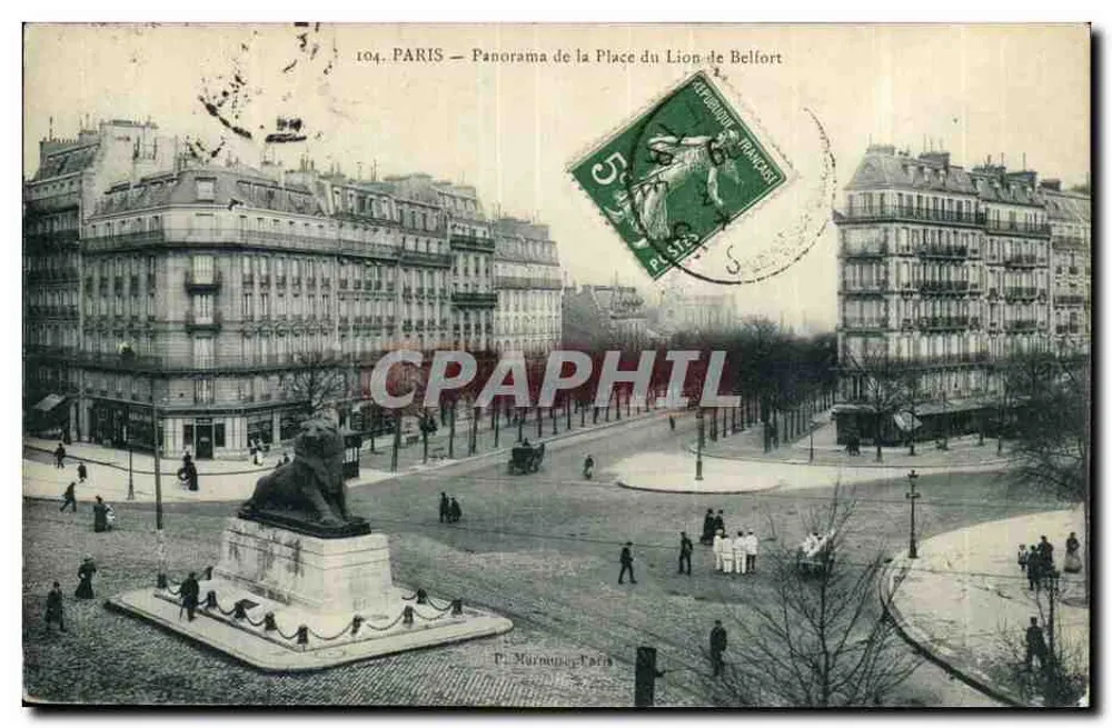 Paris — Panorama der Place du Lion-de-Belfort — T. Marnoux, Paris - Vorderseite