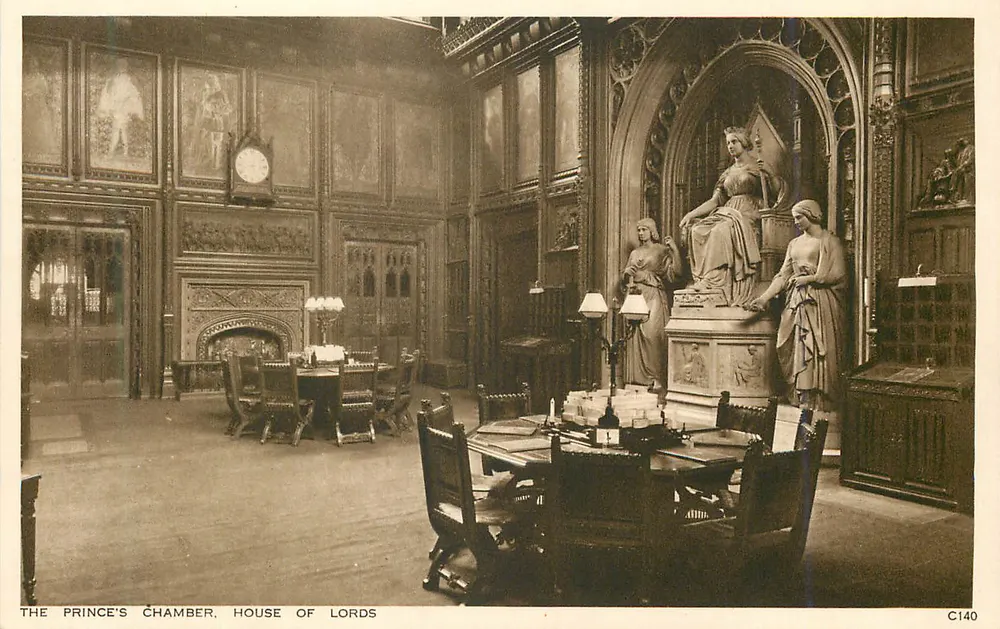 Chambre du Prince — Salle du Palais de Westminster — éditeur Walter Bradford, n° C140 - Recto