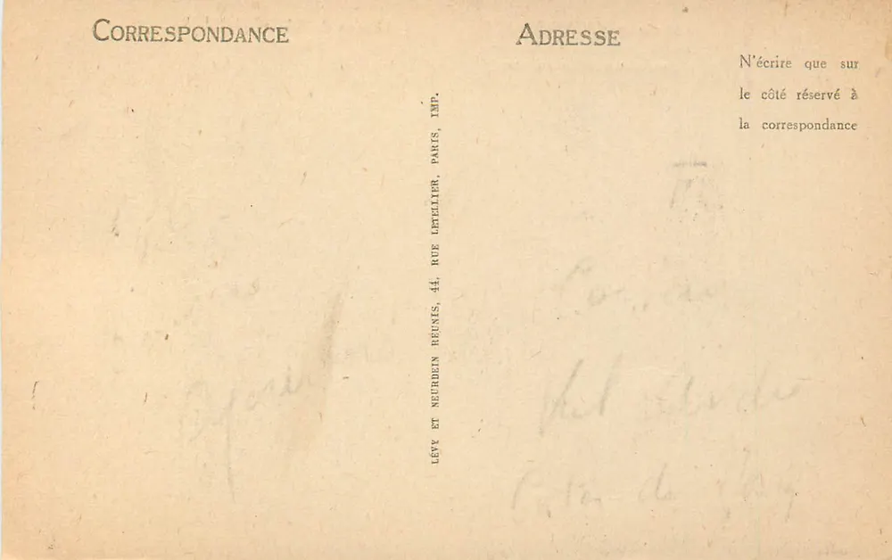 Abtei Saint-Denis — Vor und nach dem Brand der Spitztürme — Lévè et Neurdein, Verlag Paris - Rückseite