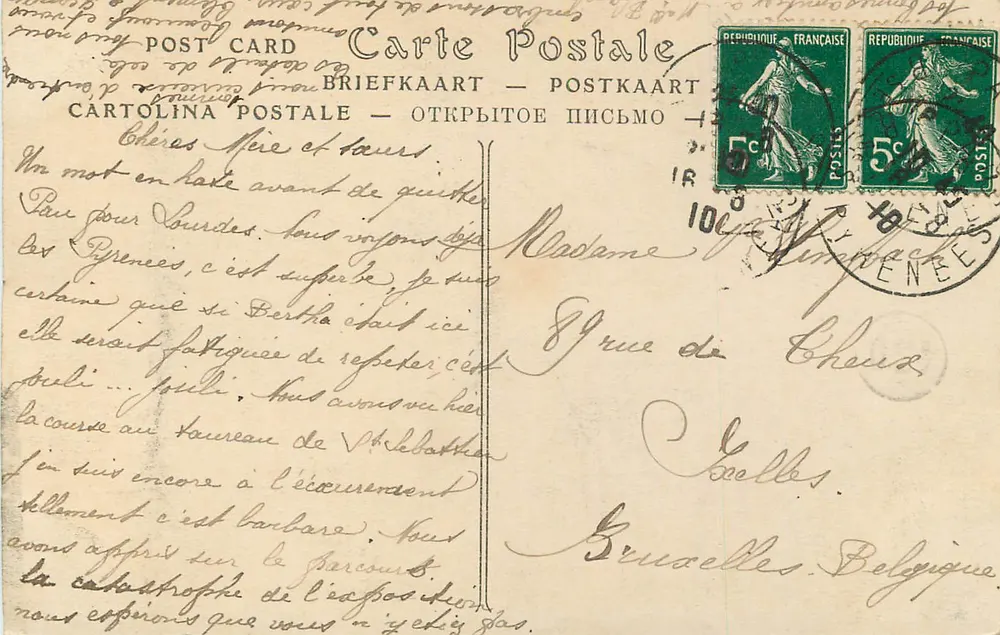 Pau — L'Hôtel Gassion et l'Église Saint-Martin — NB 1461 - Verso