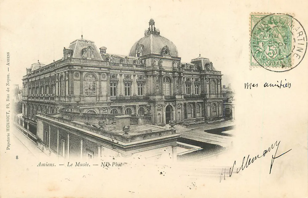 Amiens — O Museu — Papeterie HERROUT, 19, Rue de Noyon — ND.Phôt - Frente