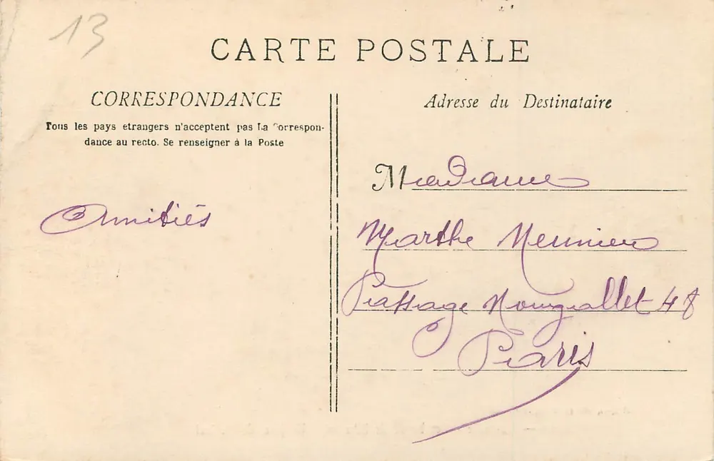 Les bords de l'Auriol - Un jour de Mistral — édition de la Samaritaine, n°13 - Verso
