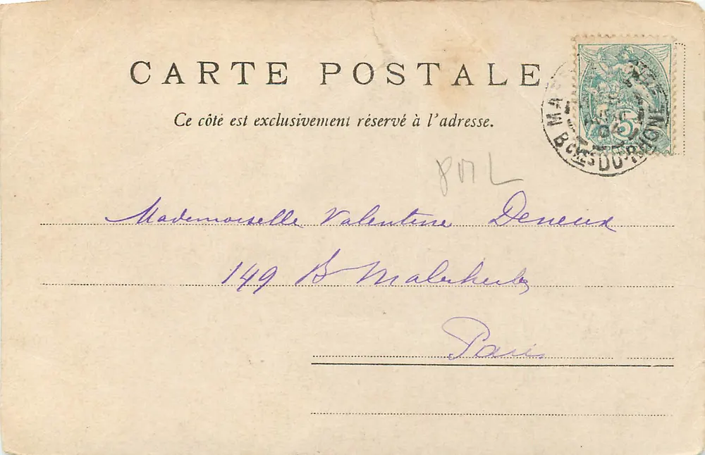 Marseille — Das Fort Saint-Jean und die Kathedrale — Verlag/Drucker nicht sichtbar, Seriennummer 821 - Rückseite