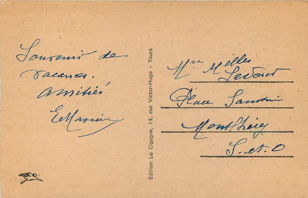 Tours — Hotel de Ville — Edição Victor-Hugo - Verso