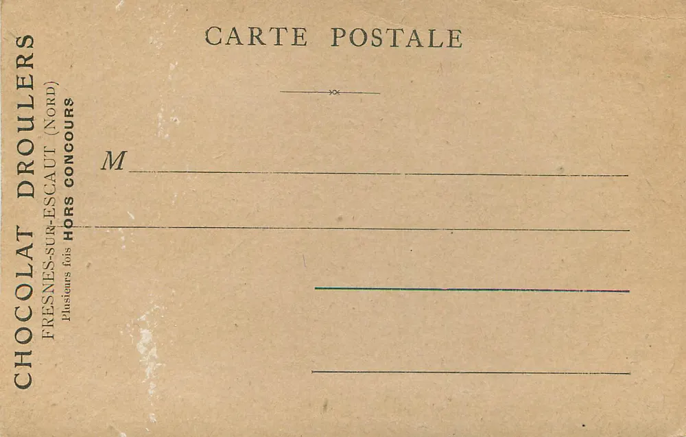 Fontainebleau — O Castelo — Editor: Chocolat Droulers - Verso
