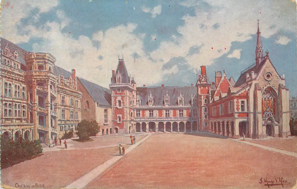Castelo de Blois — vista do pátio interno — J. Hugue d'Alésir - Frente